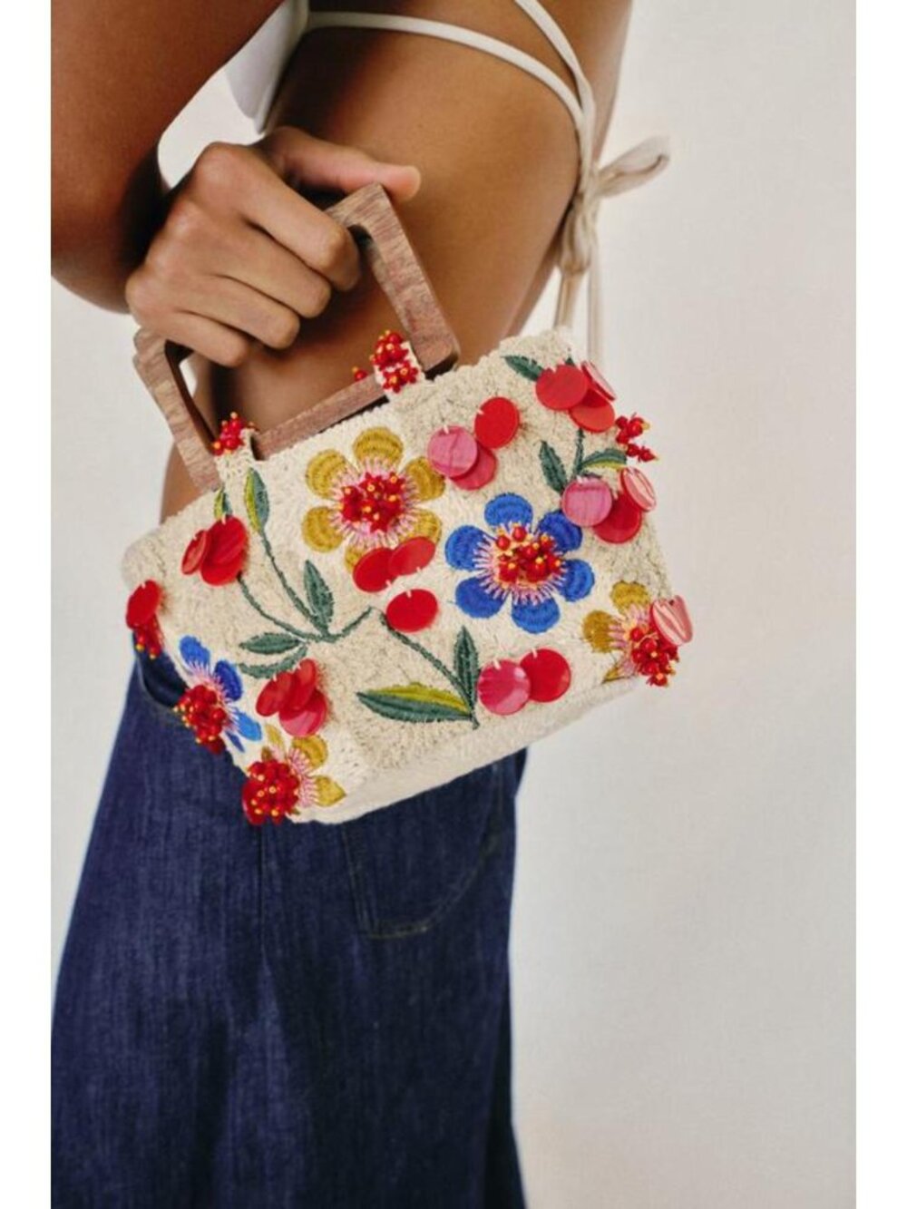 ZARA EMBROIDERED MINI HANDBAG